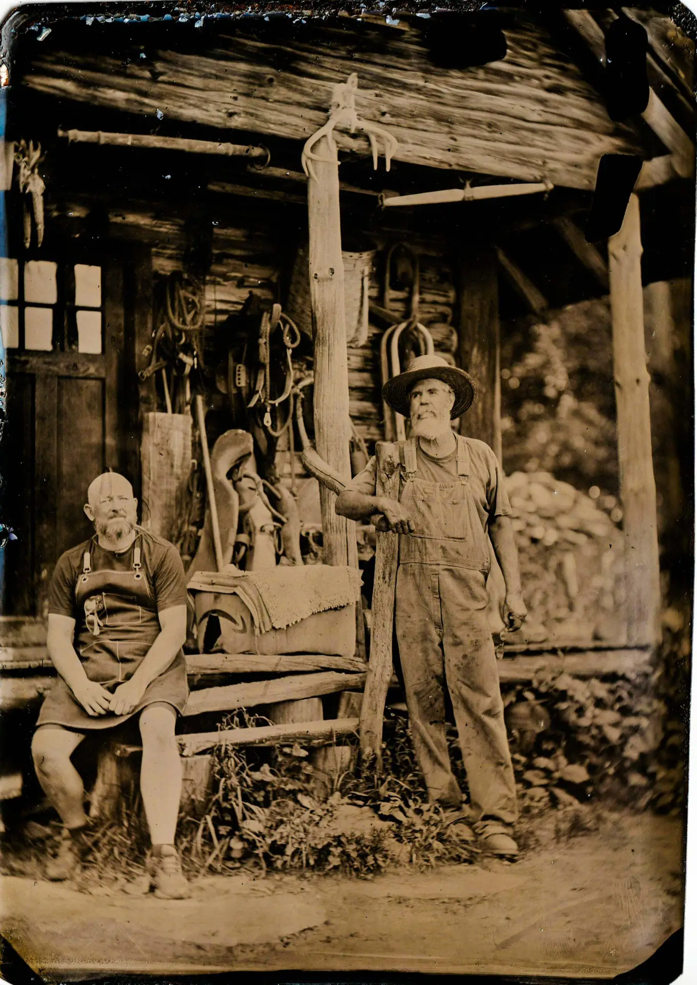 Wet plate made at John Coffer's farm